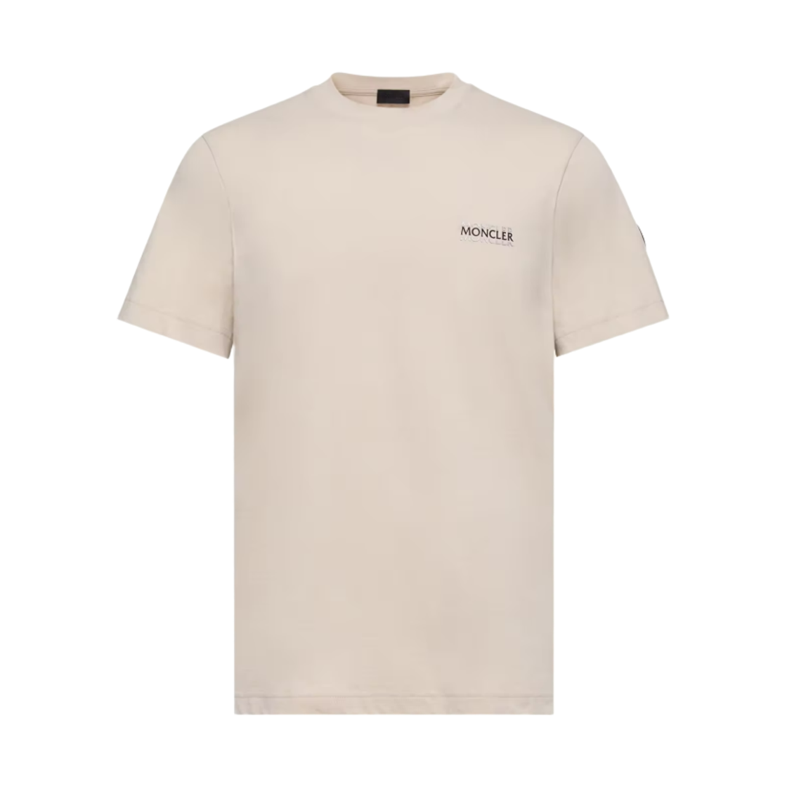 L1-091-8C00007-89AYW-216 Moncler Logo Cotton Jersey T-Shirt Light Beige - 26SS