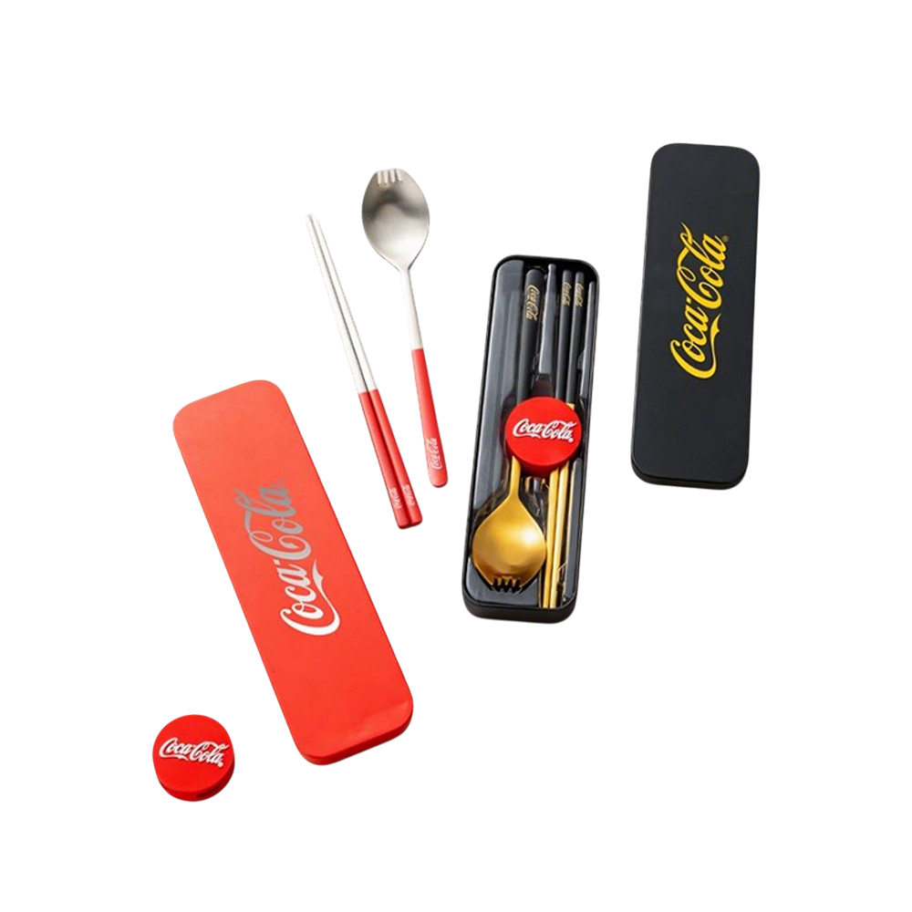 [KREAM 단독] 코카콜라 시그니처 스테인리스 휴대용 수저세트 레드 CO-WCJ02G([KREAM 단독] Coca-Cola Signature Stainless Steel Portable Cutlery Set - Red (CO-WCJ02G)) - 3