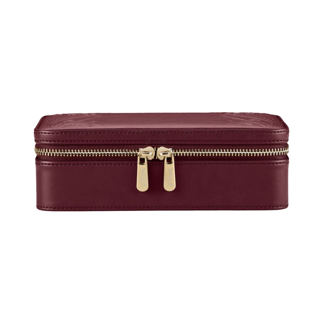 381327 Wolf 1834 x Liberty London Medium Jewelry Zip Case Burgundy