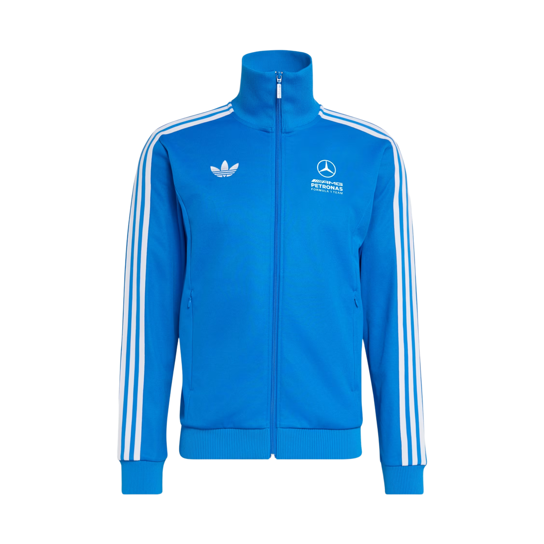 KT5128 Adidas x Mercedes AMG F1 Team Blue Wonder Track Top Bluebird White - KR Sizing (Non Marking Ver.)