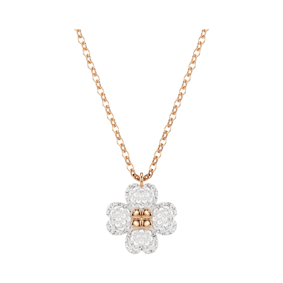 5743576 (W) Swarovski Latisha Pendant Pave Clover Multicolor Rose Gold Plated