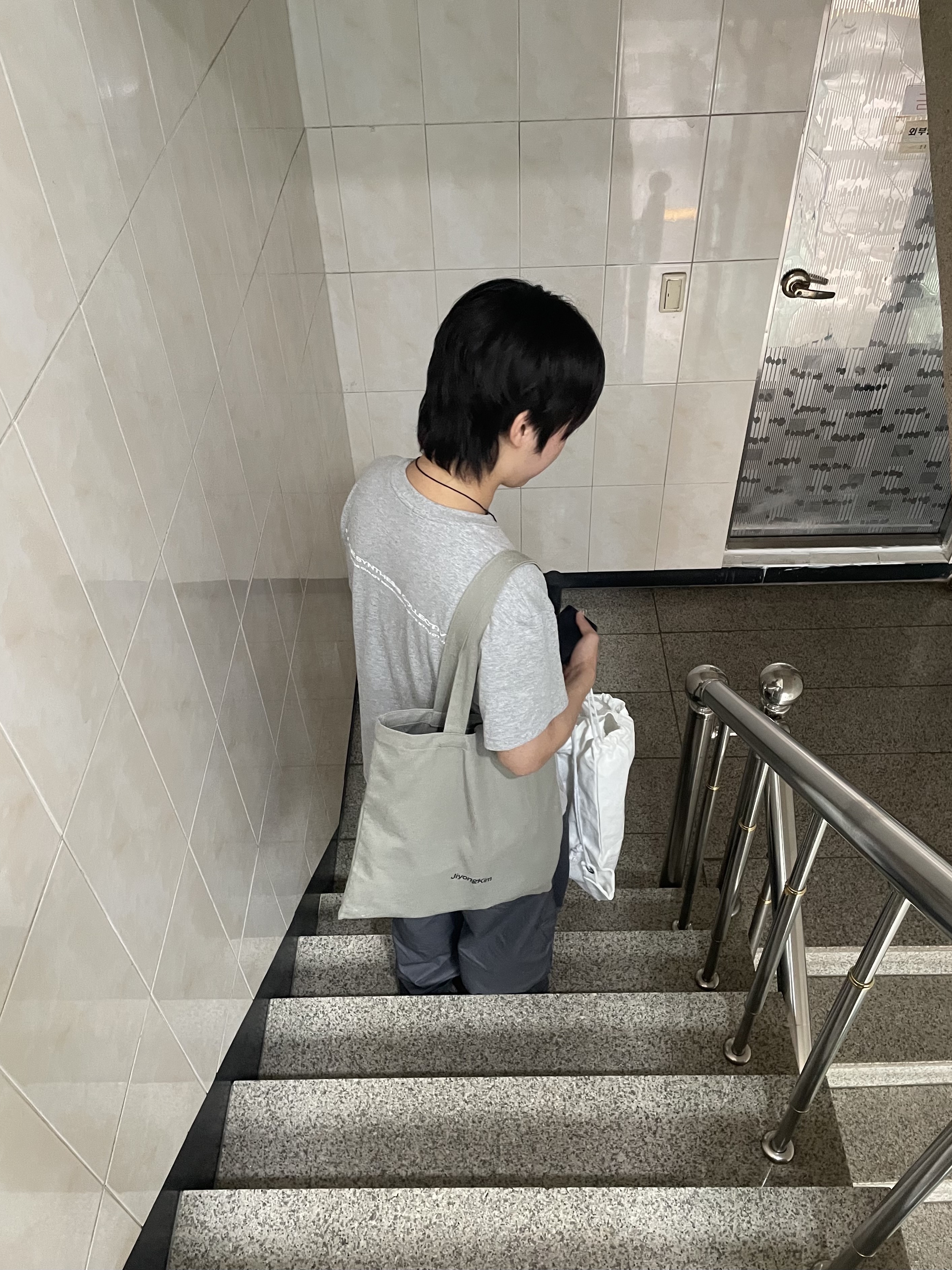 Kinchi Foat - 505 (a) Black, Sansan Gear Back Pocket Pants Blue Charcoal 착용 스타일