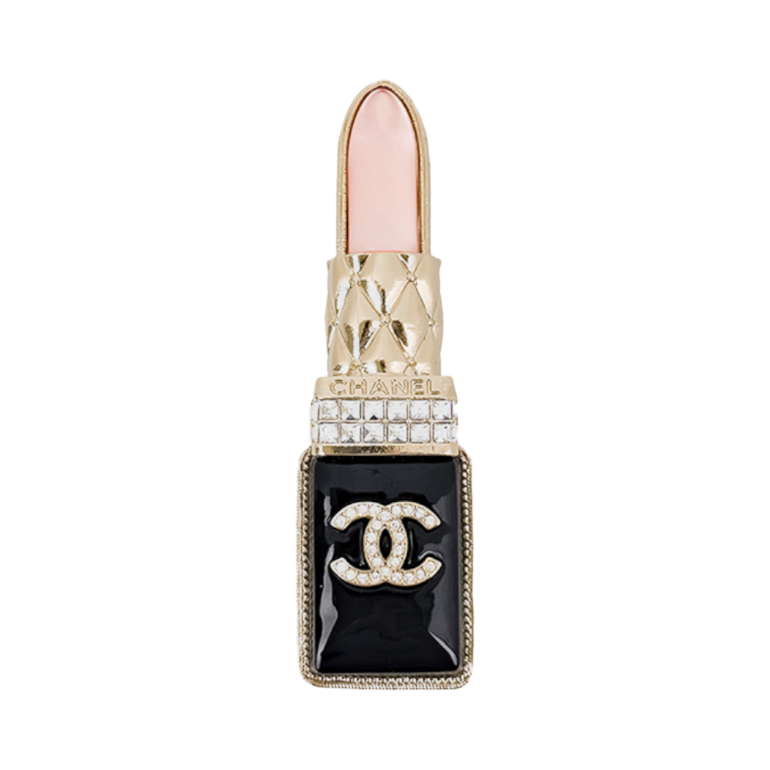ITH9HCCQLW2P Chanel 22C Lipstick Brooch Black & Pink