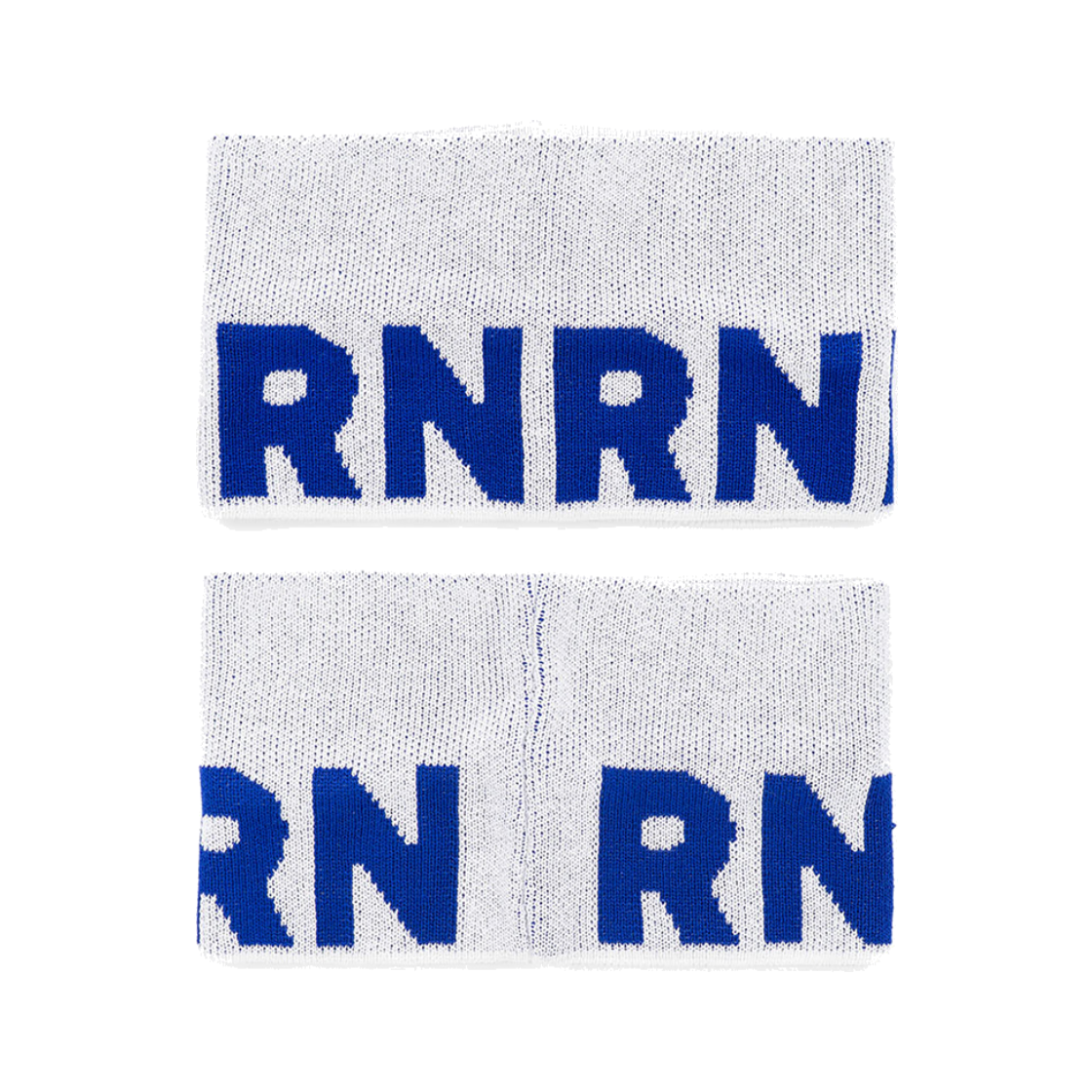 알엔알엔 아이스 레터링 헤드밴드 화이트 로얄블루(rnrn Ice Lettering Headband White Royal Blue)
