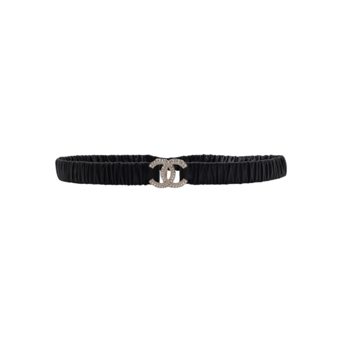 ITHWSOMCW6U5 Chanel 22 Season Black Crystal Gold CC Women Belt