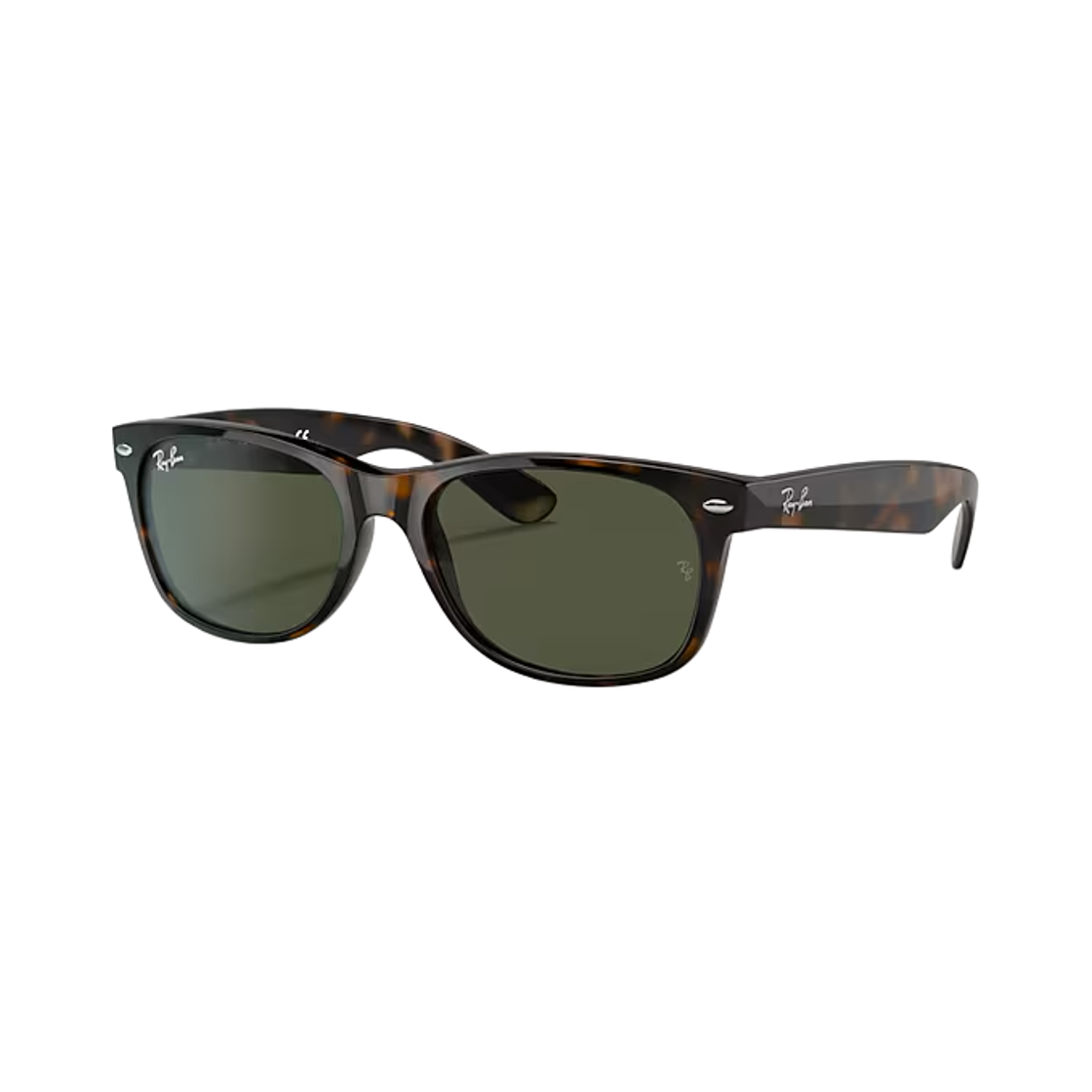 RB2132F-902L Ray-Ban New Wayfarer Classic Polished Tortoise Frame G-15 Green Lense Low Bridge Fit