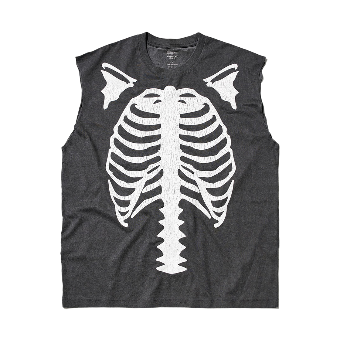 벤슨 레더 오리지날 스타일 본 티셔츠 / 피그먼트(Vanson Leathers Original Style Bone Sleeveless / Pigment)