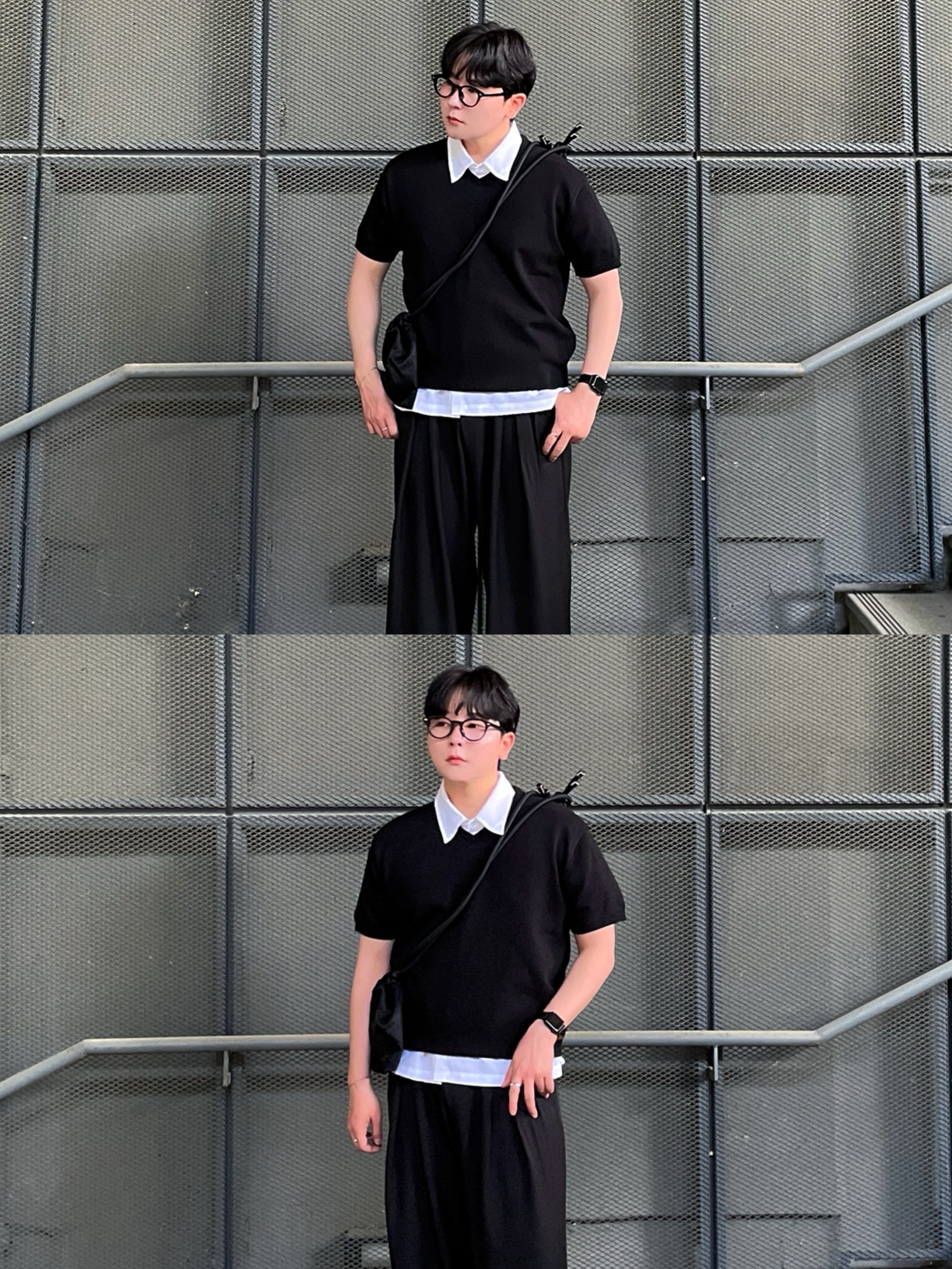 (W) Alo Yoga Sunset Sneaker Black 착용 스타일 - 4