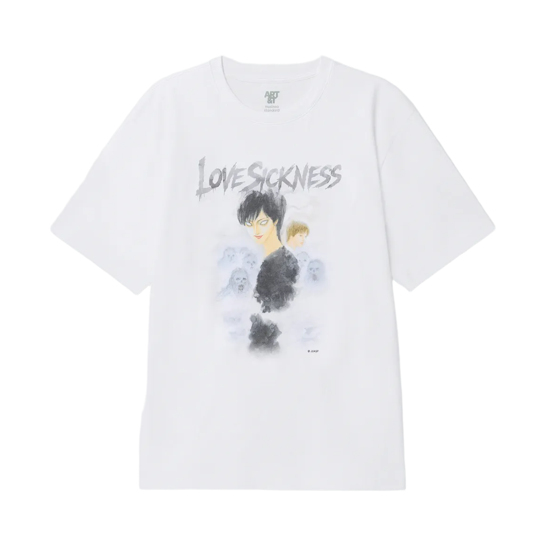 무신사 스탠다드 x 이토 준지 러브 식니스 티셔츠 화이트(Musinsa Standard x Junji Ito Love Sickness T-Shirt White)
