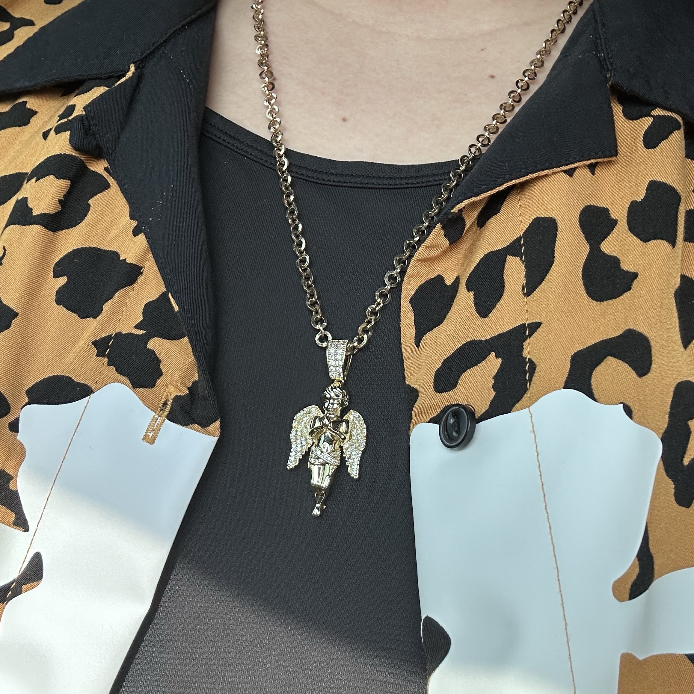 Vans x Mark SBTG Skelleton Short Sleeve Shirt Brown 착용 스타일 - 2