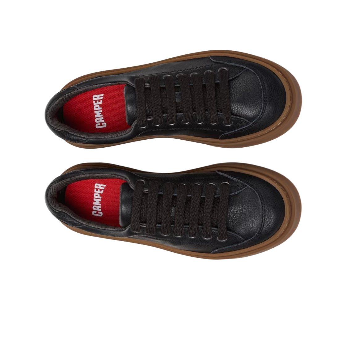 (W) 캠퍼 러너 트웬티파이브 레더 스니커즈 블랙((W) Camper Runner Twentyfive Leather Sneakers Black) - 2