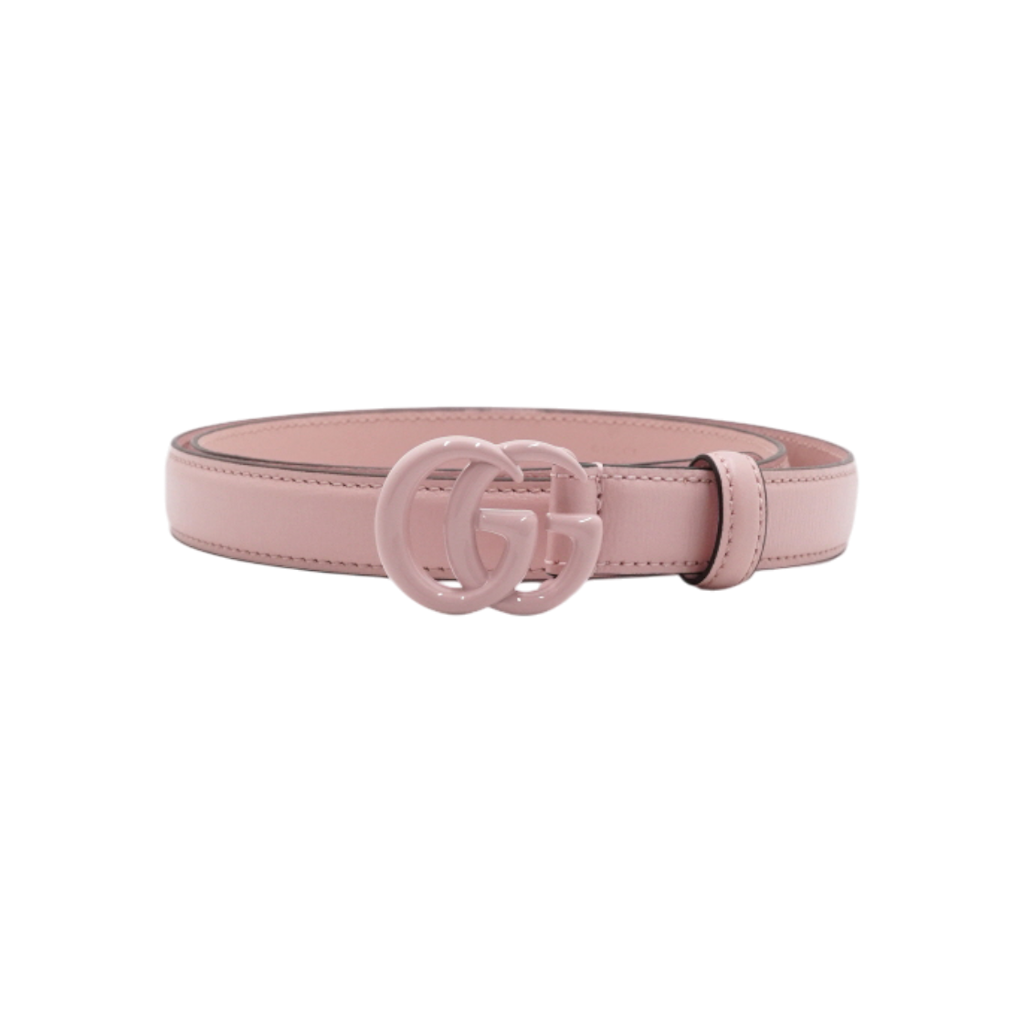 IT2N24S7T4GF Gucci 409417 Light Pink GG Marmont Thin Women Belt