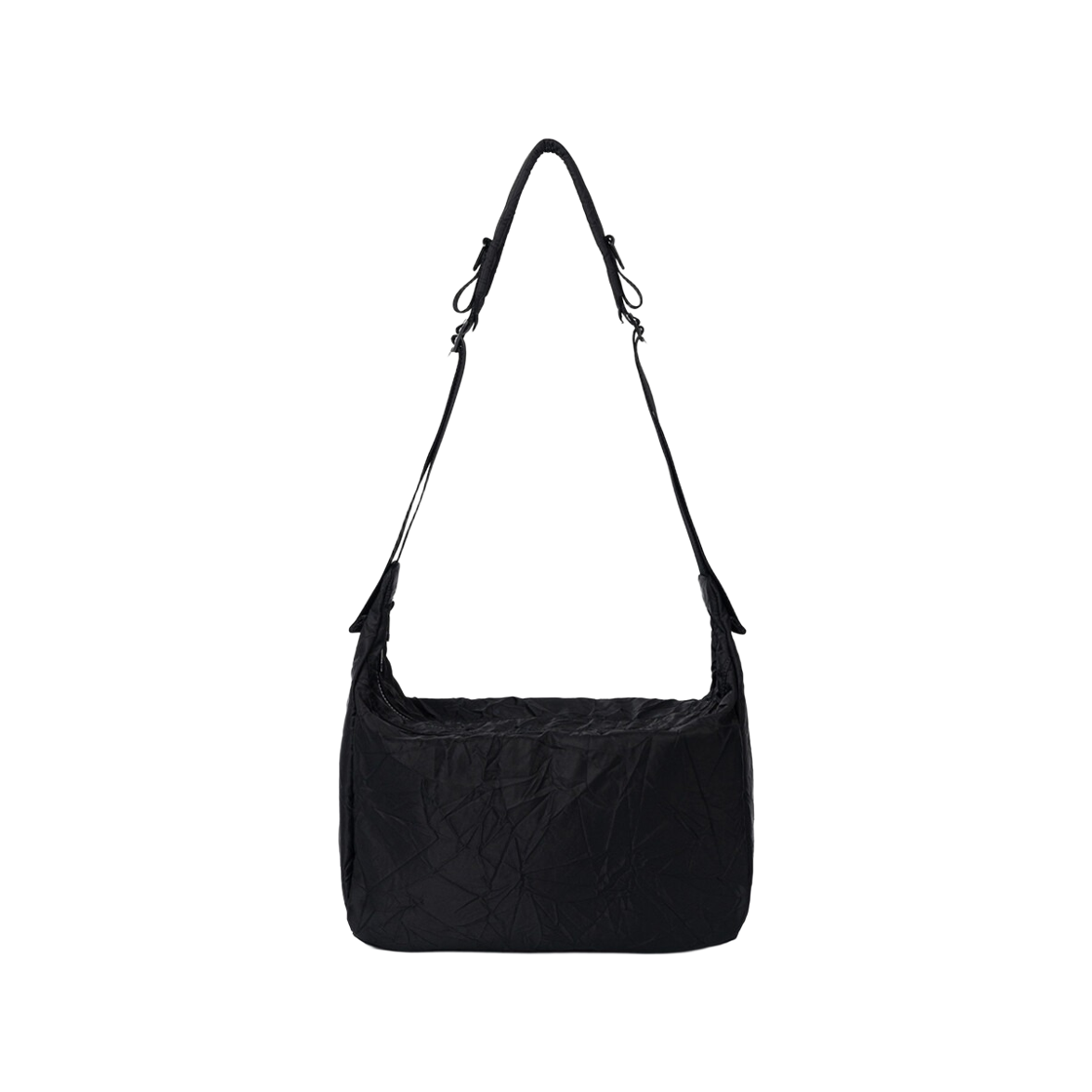 하아카이브 크리즈 아크 블랙 메신저백(Hah Archive Crease Ark Black Messenger Bag)
