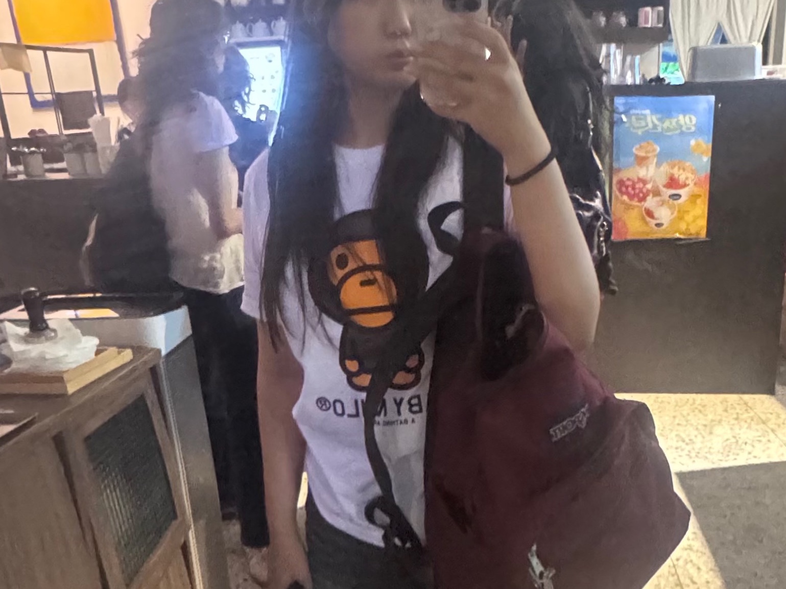 BAPE Baby Milo T-Shirt White 착용 스타일