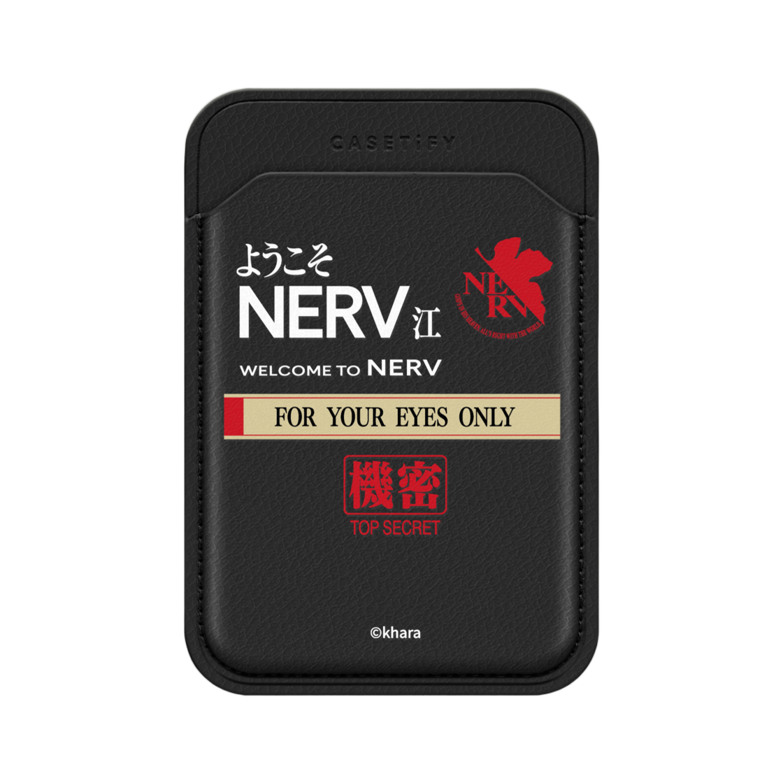 - Casetify x Evangelion Welcome To Nerv Snappy BioVeg Magsafe Wallet