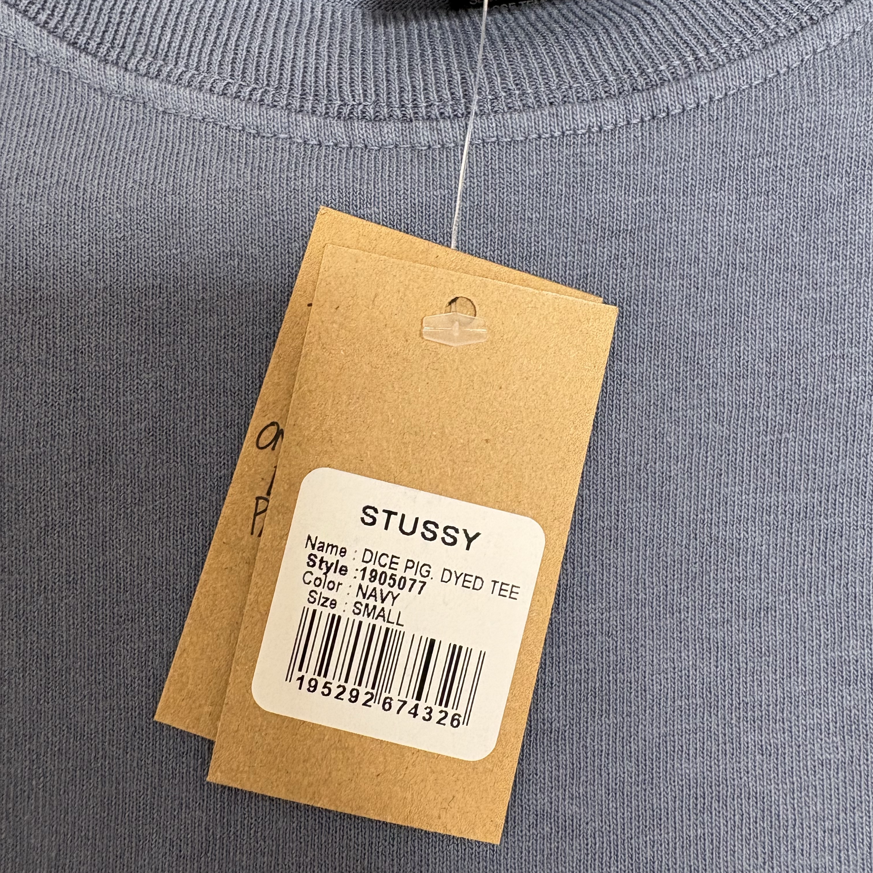 Stussy Pigment Dyed Dice T-Shirt Navy 착용 스타일 - 3