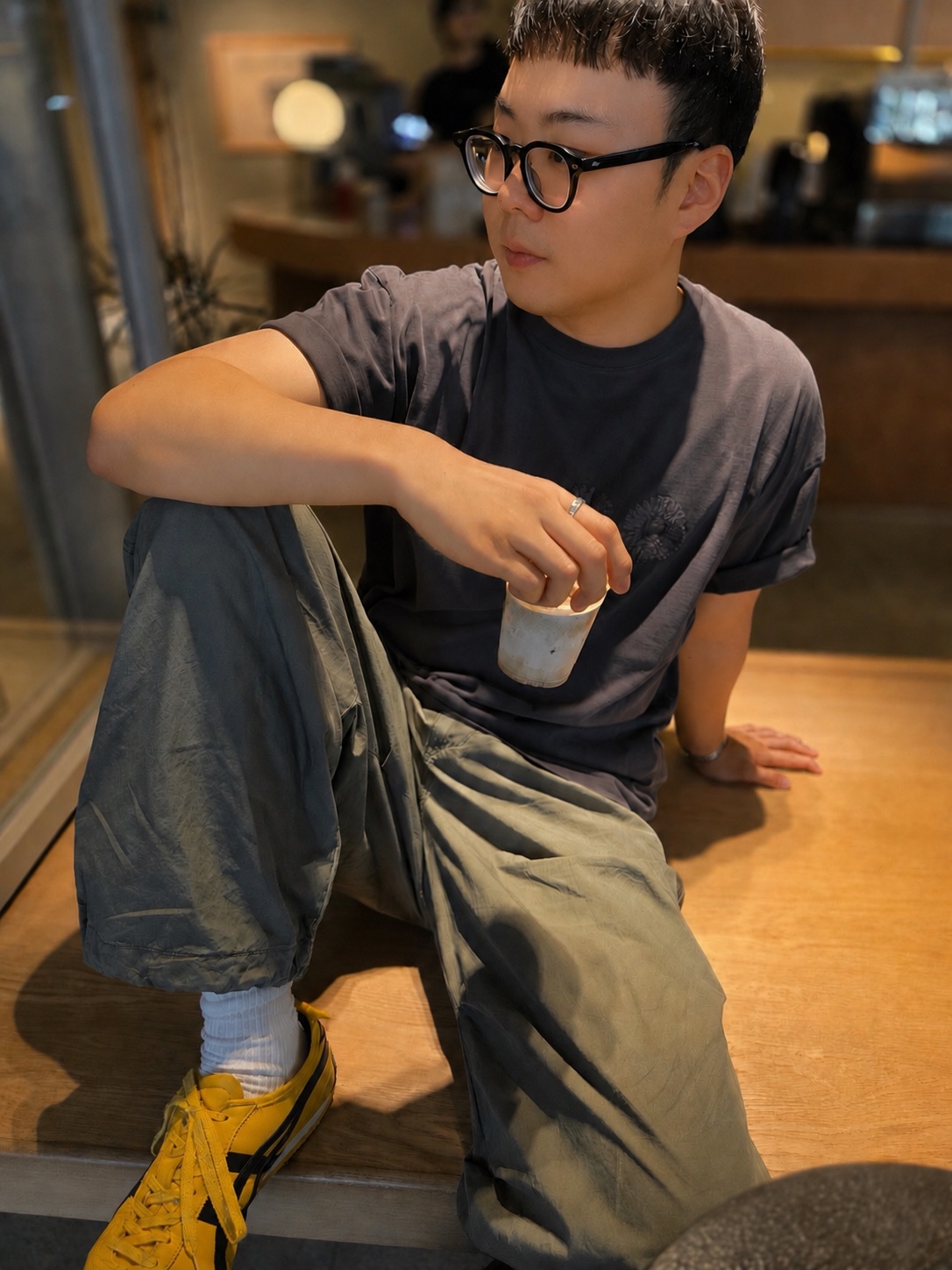 Onitsuka Tiger Mexico 66 Yellow Black 착용 스타일