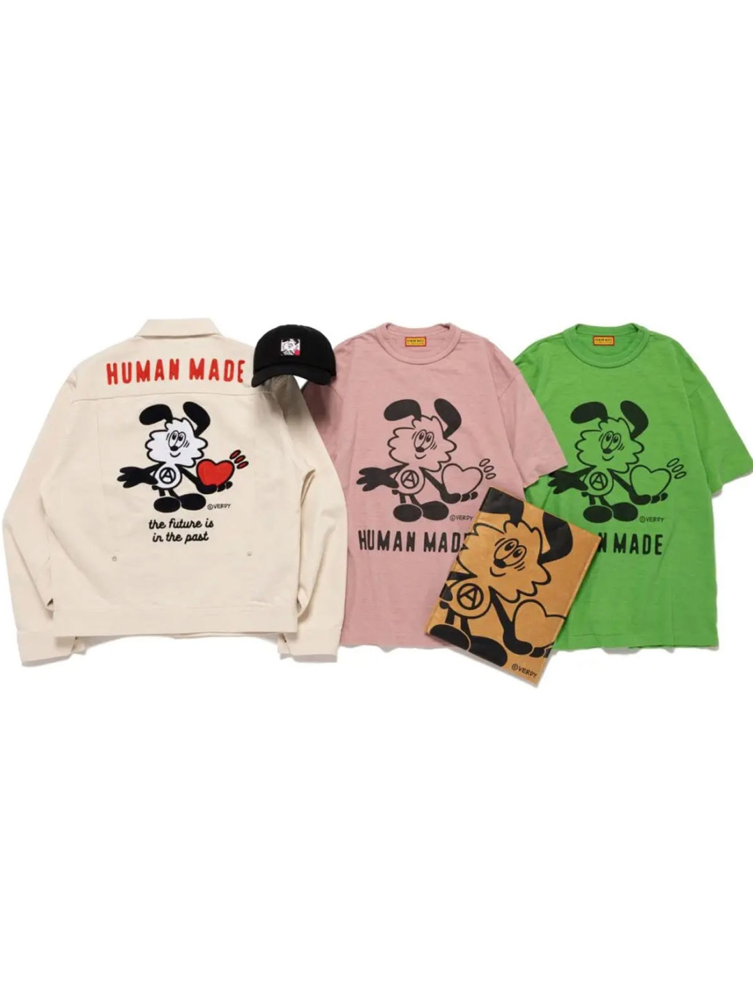Human Made x Verdy x Lotte Museum Work Jacket Black, Human Made x Verdy x Lotte Museum Graphic T-Shirt Black ์ฐฉ์ฉ ์คํ์ผ - 3