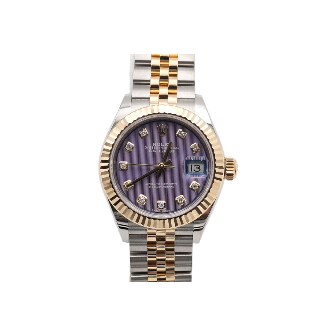 ITKND7JPTF7L Rolex 279173 18K Gold & Diamond Day-Date Lavender Dial Women Watch