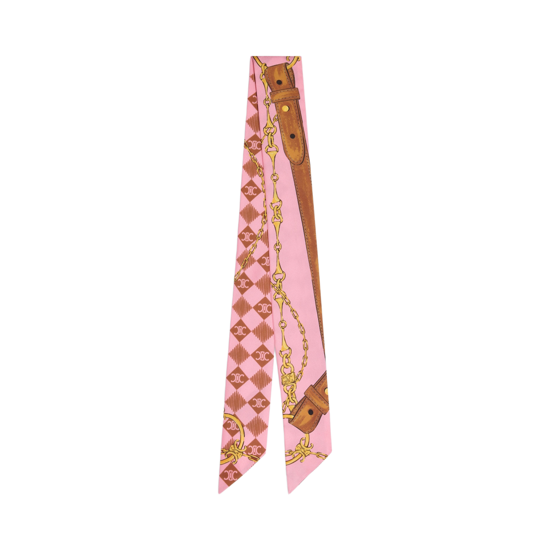 (W) 셀린느 라발리에르 실크 트윌 브라운 핑크((W) Celine Lavalliere in Silk Twill Brown Pink) - 2