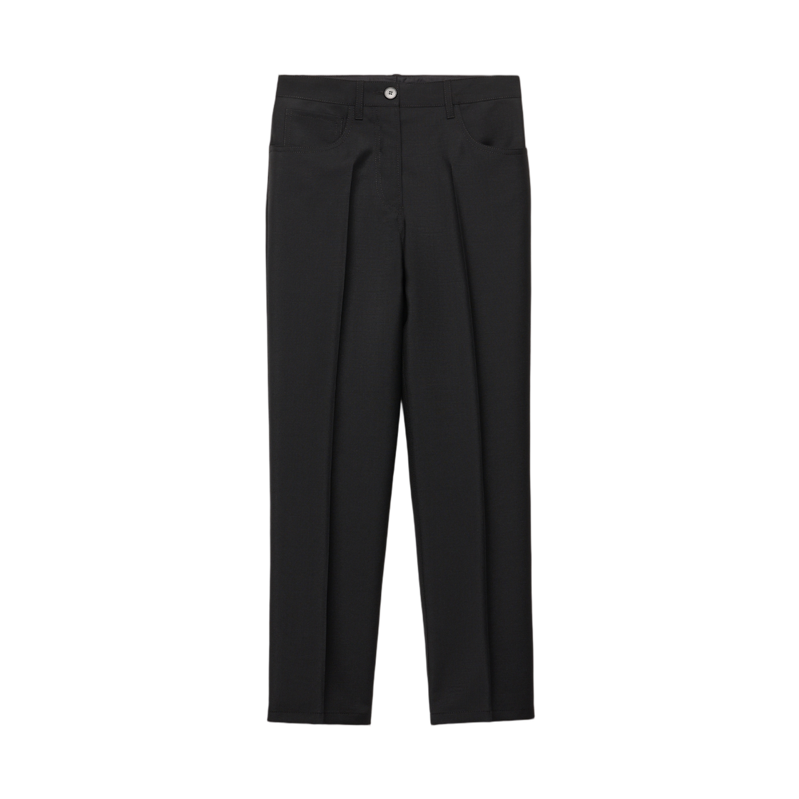 P266J-12I1-F0002 (W) Prada Kid Mohair Pants Black