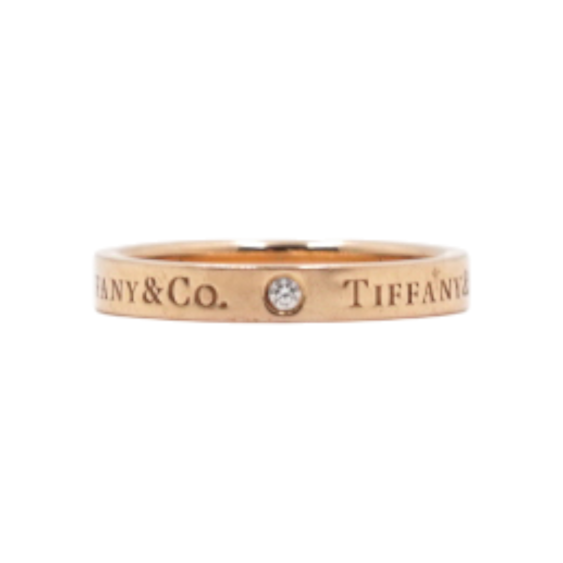 ITAS228UKDPR Tiffany & Co. 18K Rose Gold 0.07ct 3-Stone Diamond 3mm Band Ring