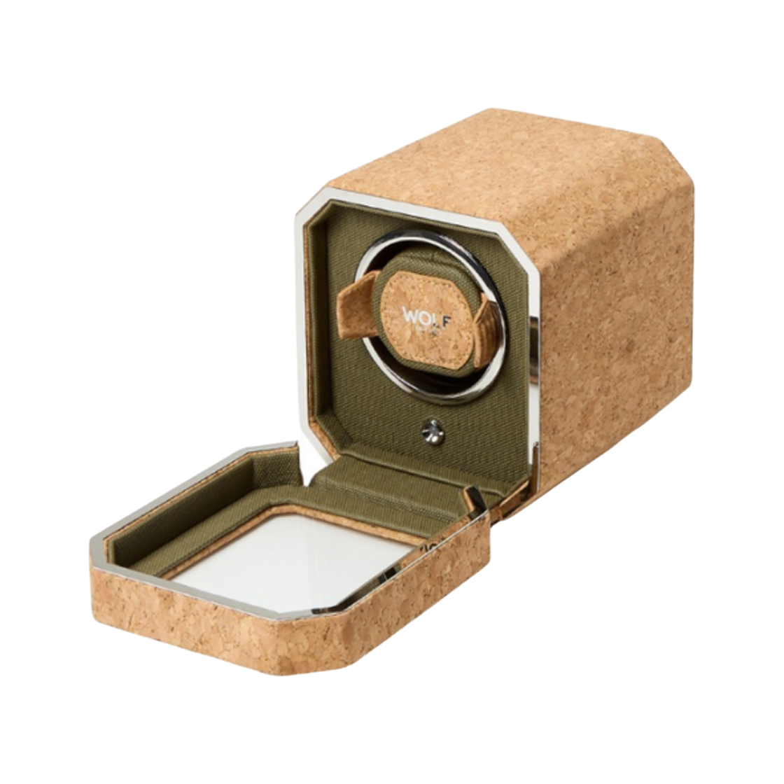 울프 1834 코르티카 싱글 워치 와인더 카키 그린(Wolf 1834 Cortica Single Watch Winder Khaki Green) - 2