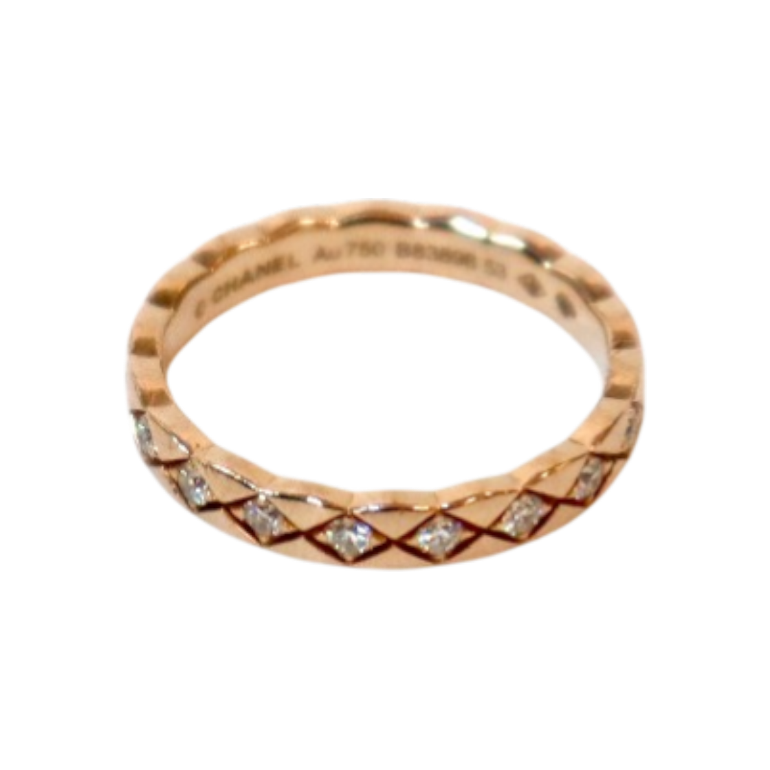 IT3GP9LMRTUP Chanel 13 No. 18K Rose Gold Diamond Coco Crush Ring