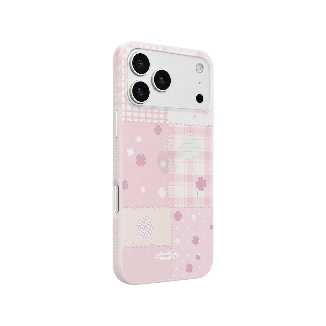 나인틴프라이데이 네잎클로버 행운 패치 무광 케이스 - 핑(NINETEENFRIDAY Four-leaf clover lucky patch Matte Case - Pink) - 3