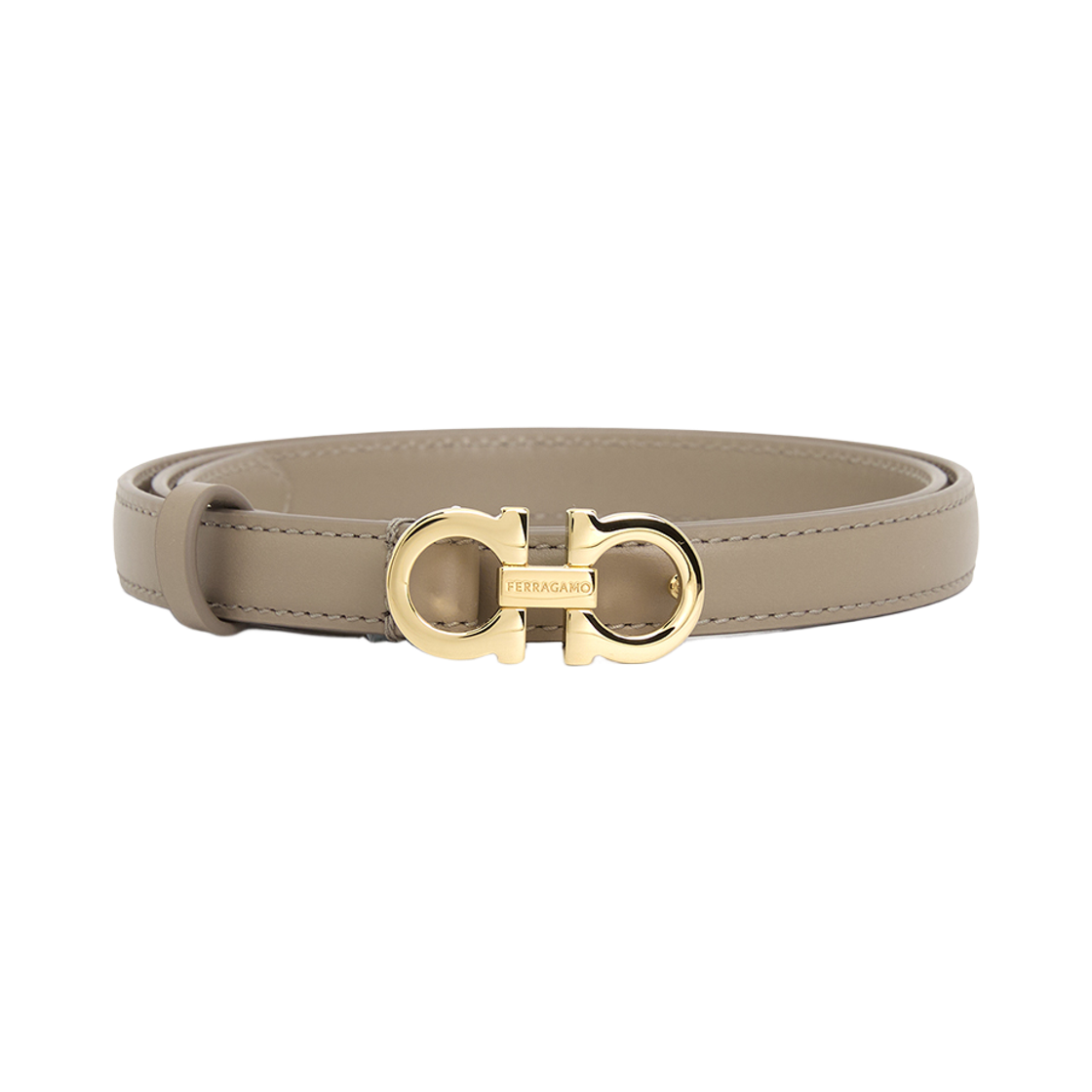 23B224-794033 (W) Ferragamo Gancini Belt Mascarpone