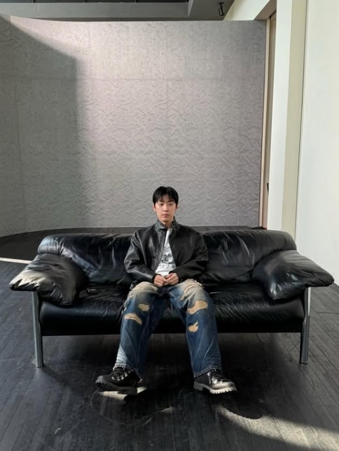 [트리플적립] PACOSPLY Sick Boy Denim Pants Navy 착용 스타일