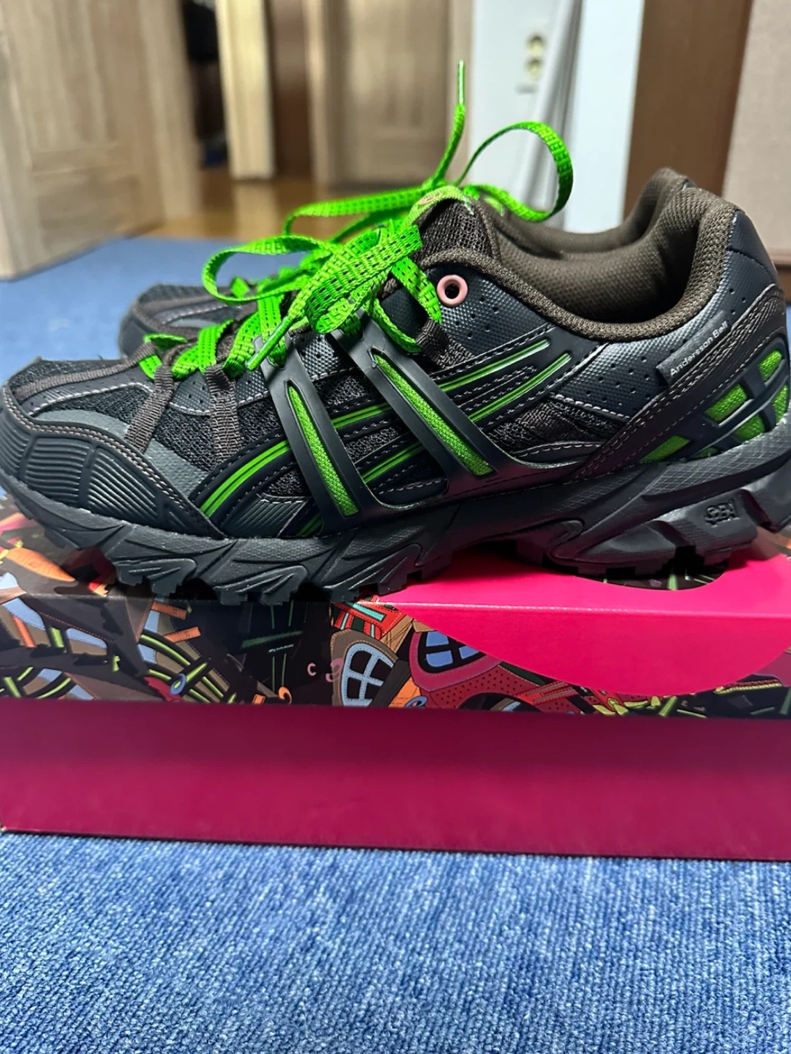 Asics x Andersson Bell Gel-Sonoma 15-50 Black Green 착용 스타일