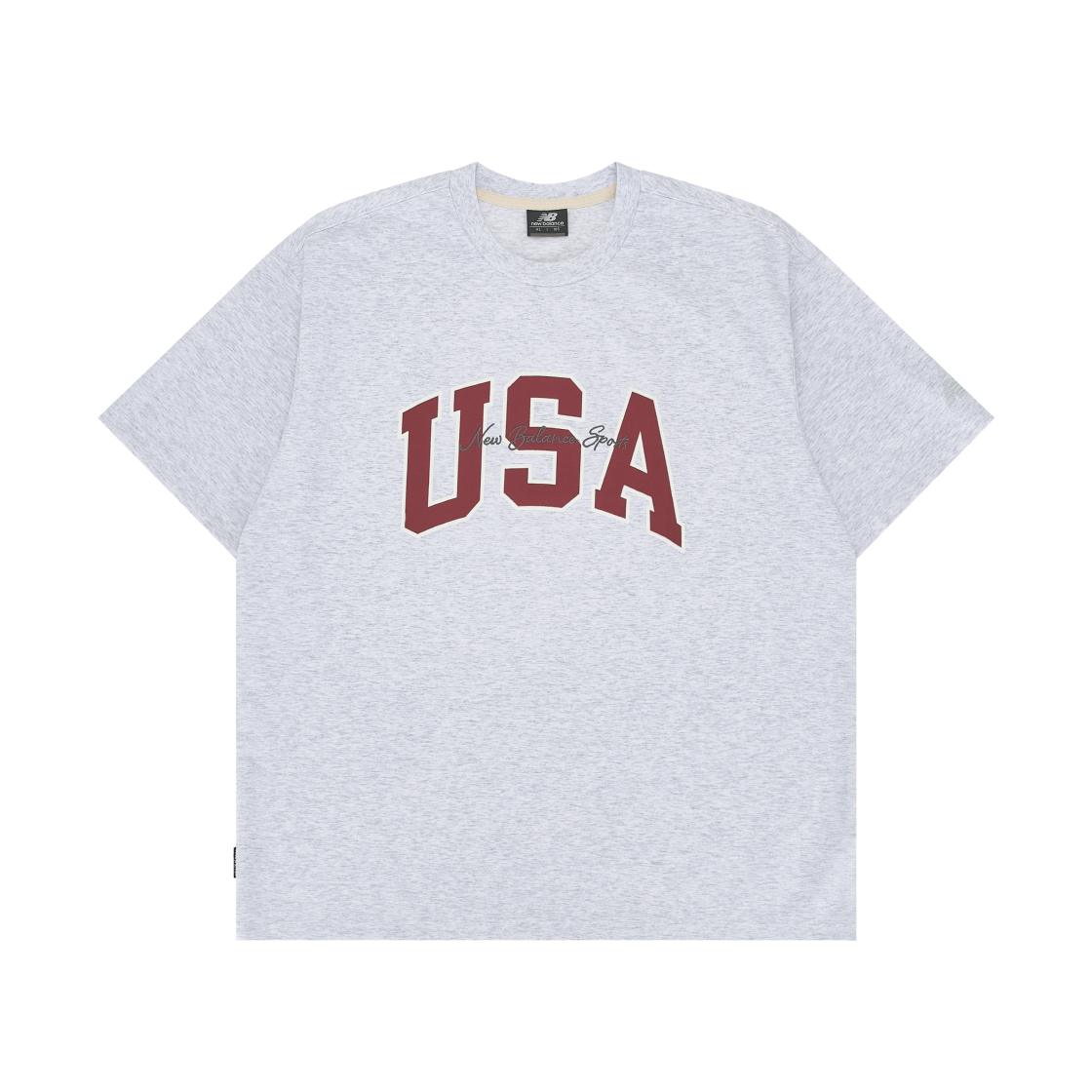 NBNEGCO218-16 New Balance USA Classic T-Shirt Light Gray