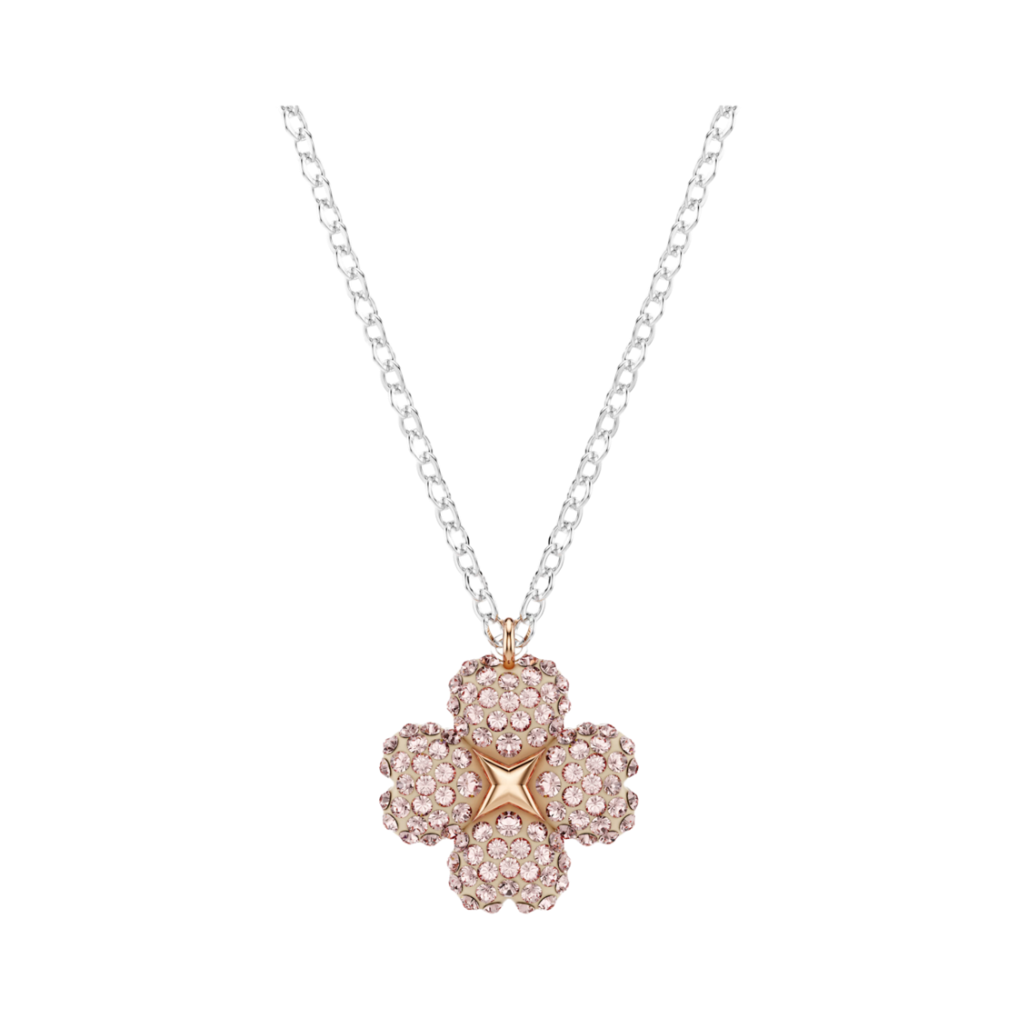 5636488 (W) Swarovski Latisha Pendant Flower Pink Mixed Metal Finish