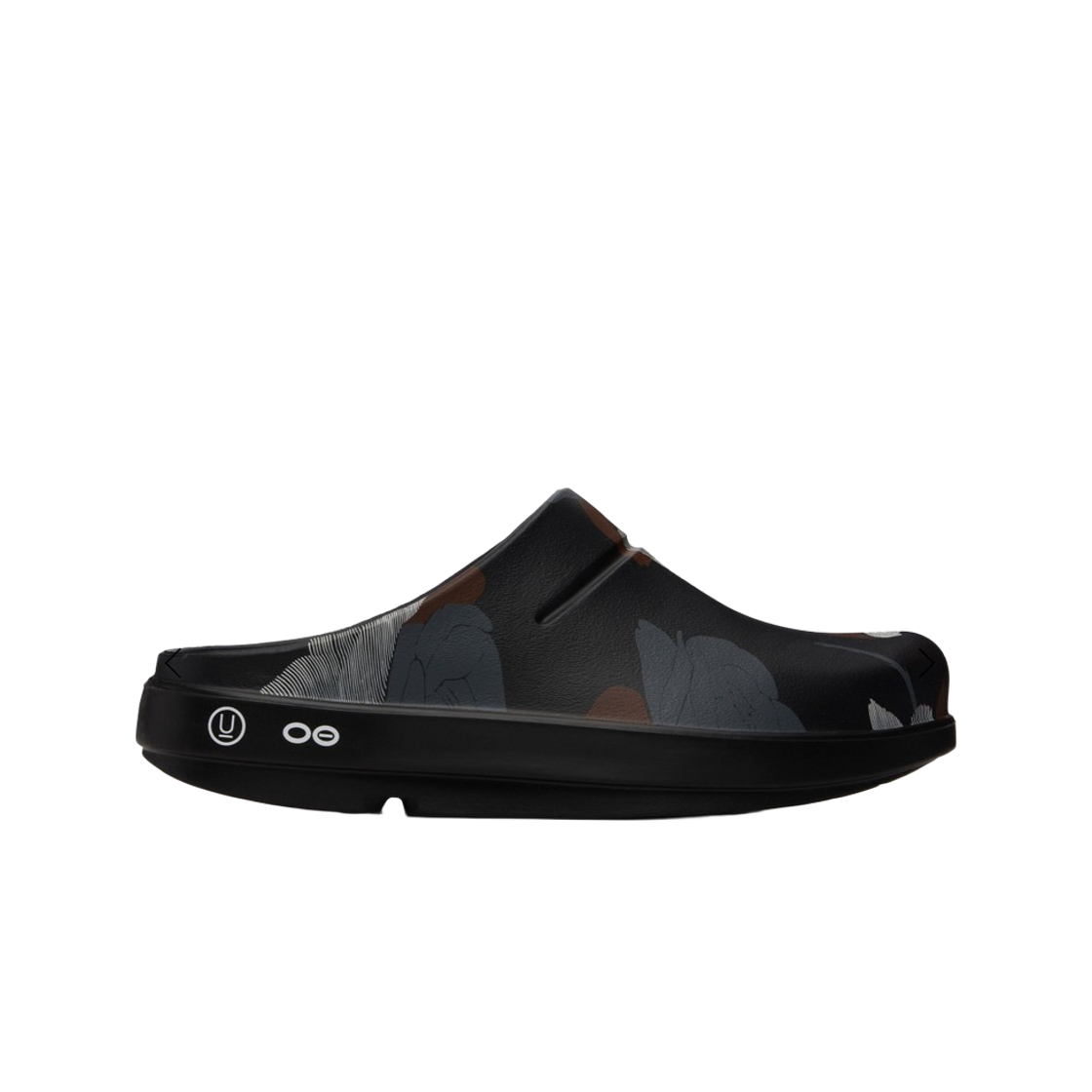 우포스 x 언더커버 러버 샌들 블랙 베이스(Oofos x Undercover Rubber Sandal Black Base) - 1