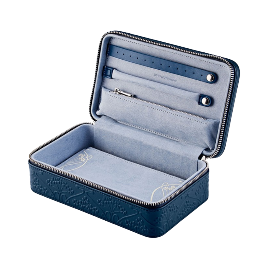 울프 1834 x 리버티 런던 미디움 쥬얼리 집 케이스 네이비(Wolf 1834 x Liberty London Medium Jewelry Zip Case Navy) - 2