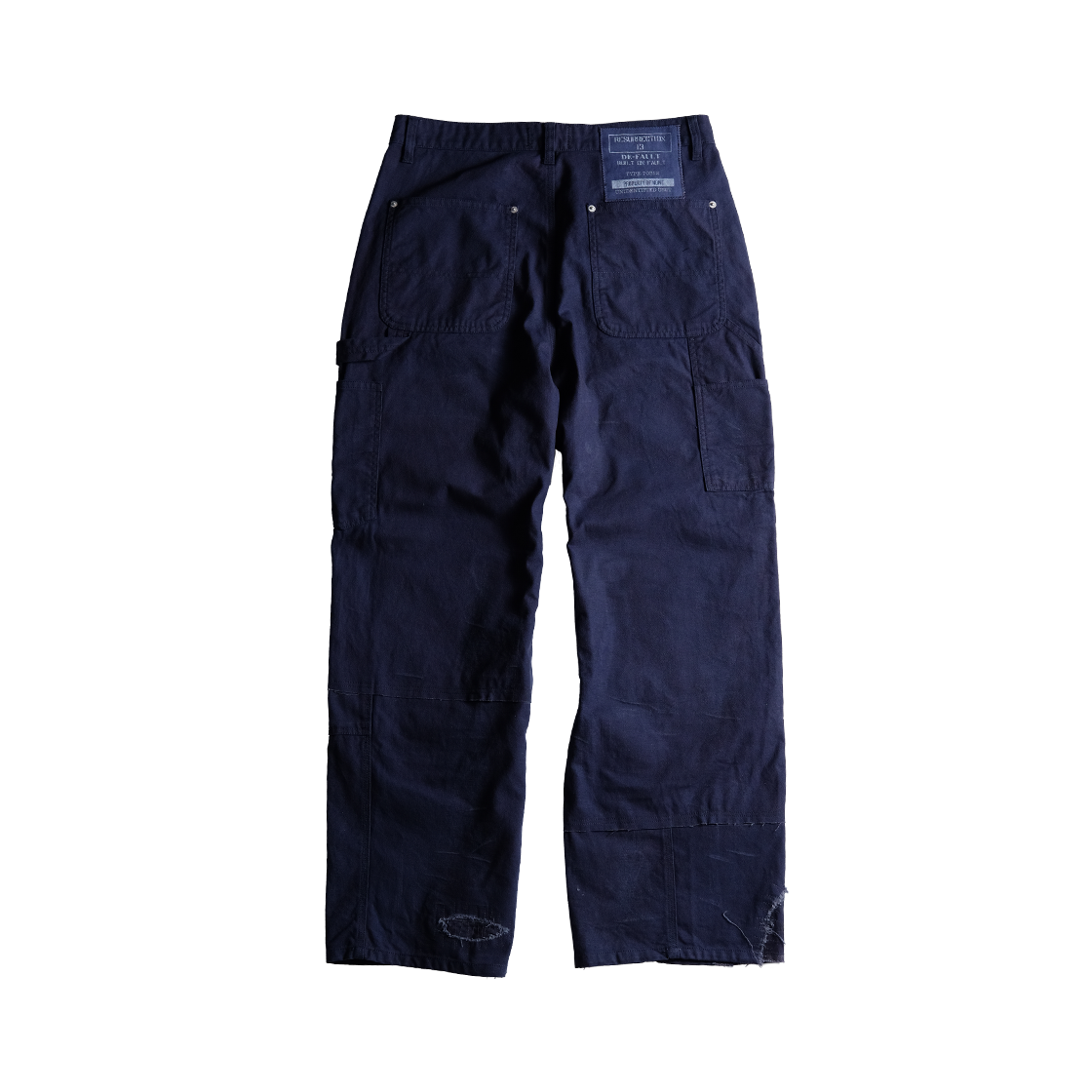 레저렉션13 샐비지드 더블니 팬츠 네이비(Resurrection13 Salvaged Double Knee Pants Navy) - 2