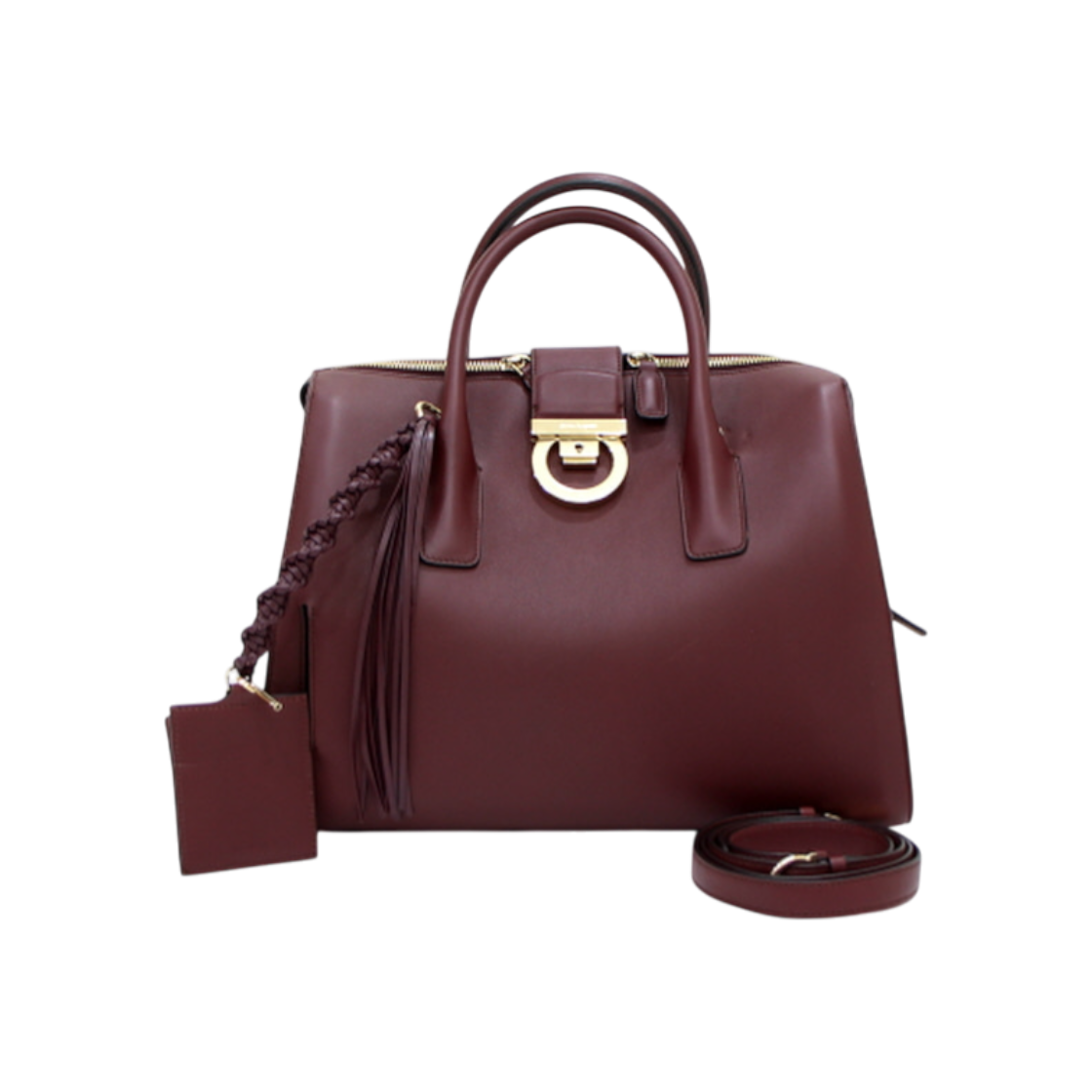 ITKMW4OBVGVJ Salvatore Ferragamo 21 H141 Gold Gancini Leather Tote & Shoulder Bag AA33600