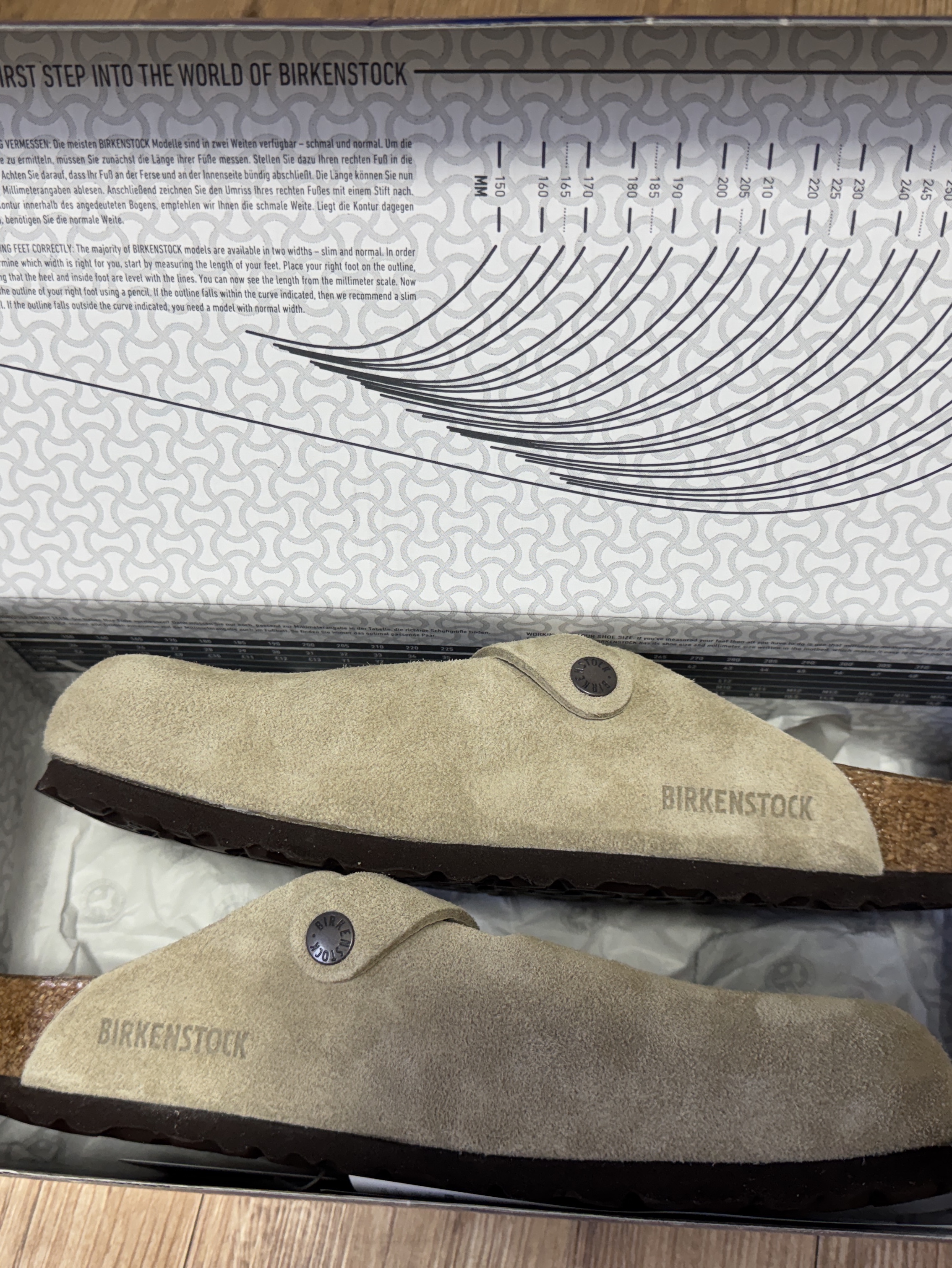 Birkenstock Boston Soft Footbed Taupe - Regular 착용 스타일 - 1