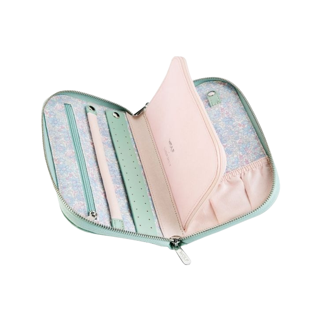 울프 1834 x 리버티 런던 트래블 쥬얼리 포트폴리오 세이지 그린(Wolf 1834 x Liberty London Travel Jewelry Portfolio Sage Green) - 2