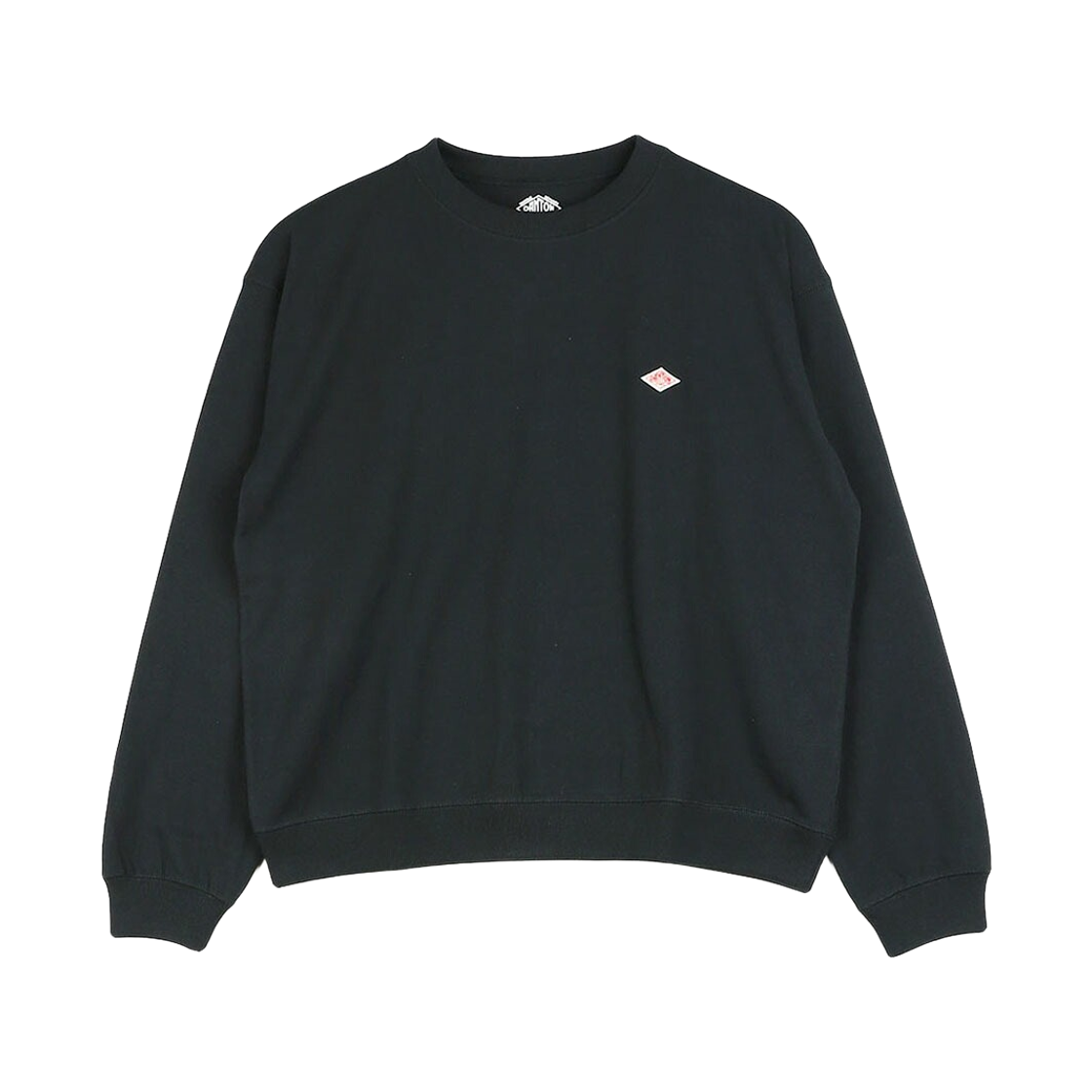 (W) 단톤 롱슬리브 스웨트 티셔츠 블랙((W) Danton Long Sleeve Sweat T-Shirt Black)