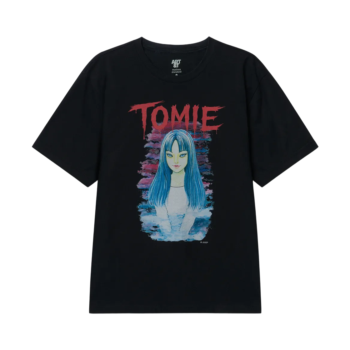 무신사 스탠다드 x 이토 준지 토미에 티셔츠 1 블랙(Musinsa Standard x Junji Ito Tomie T-Shirt 1 Black)