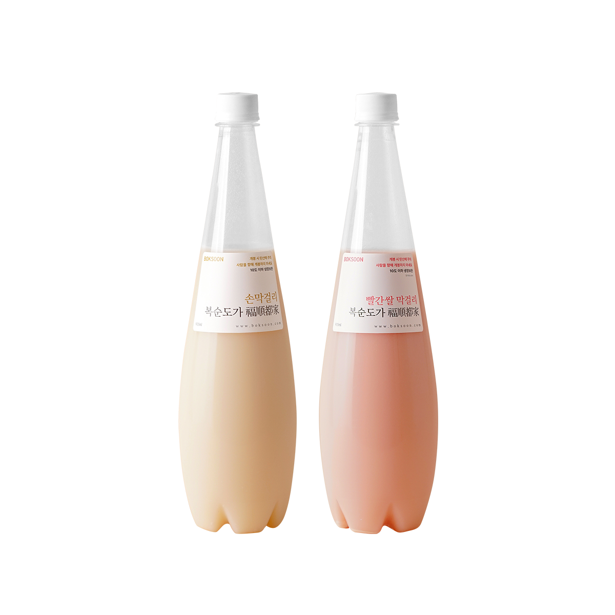 복순도가 손막걸리 1병 + 빨간쌀 막걸리 1병(Boksoondoga Makgeolli 1 Bottles + Red Rice Makgeolli 1 Bottle)
