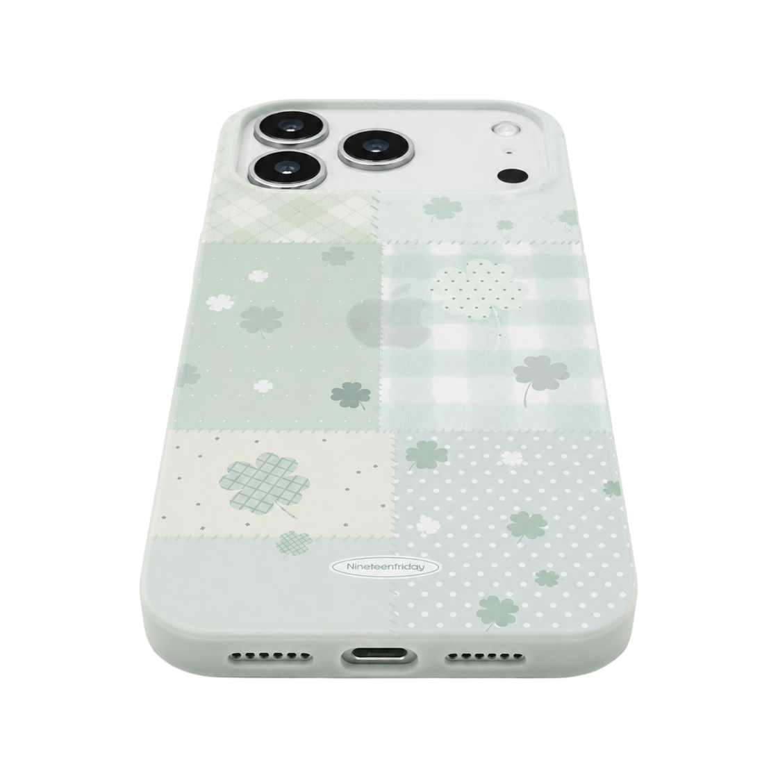 나인틴프라이데이 네잎클로버 행운 패치 무광 케이스 - 그린(NINETEENFRIDAY Four-leaf clover lucky patch Matte Case - Green) - 4