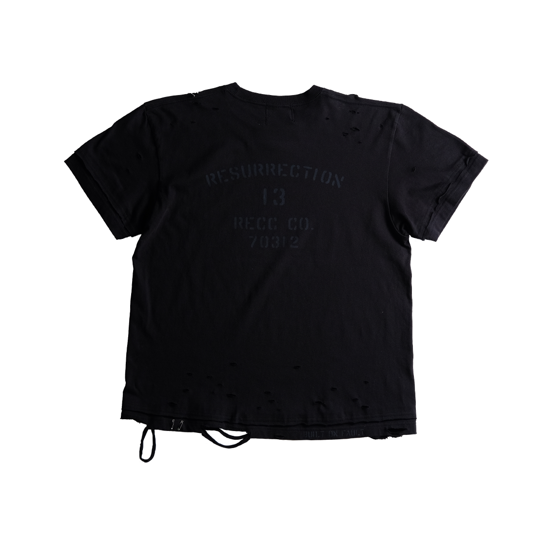 레저렉션13 폴트 빌트 그래픽 반팔 티셔츠 블랙(Resurrection13 Fault-Built T-Shirt Black) - 2