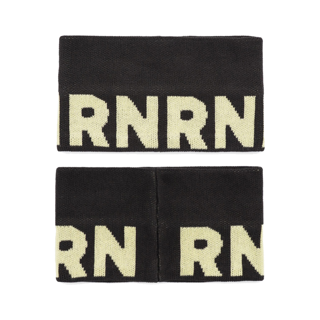 알엔알엔 아이스 레터링 헤드밴드 차콜 레몬(rnrn Ice Lettering Headband Charcoal Lemon)