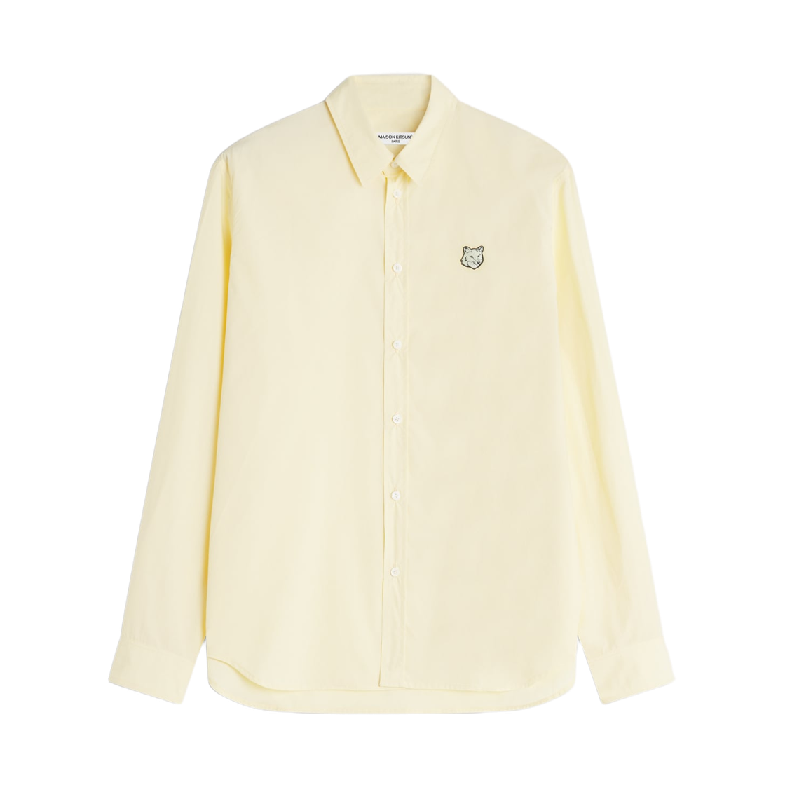 QM00421WC5089-0425 Maison Kitsune Tonal Fox Head Casual Shirt Straw