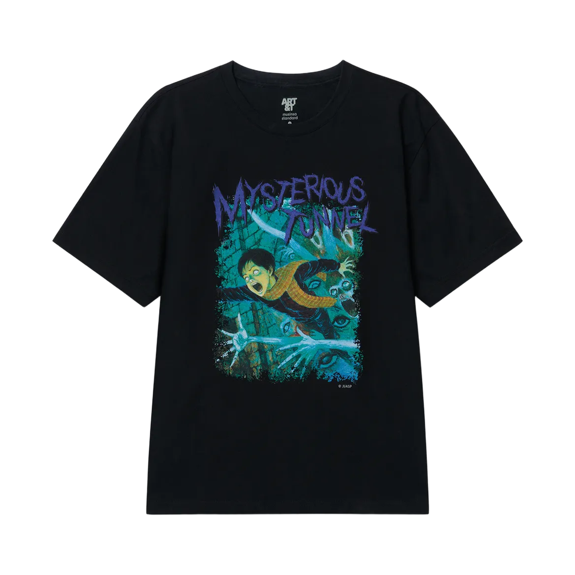 무신사 스탠다드 x 이토 준지 미스테리어스 터널 티셔츠 블랙(Musinsa Standard x Junji Ito Mysterious Tunnel T-Shirt Black)
