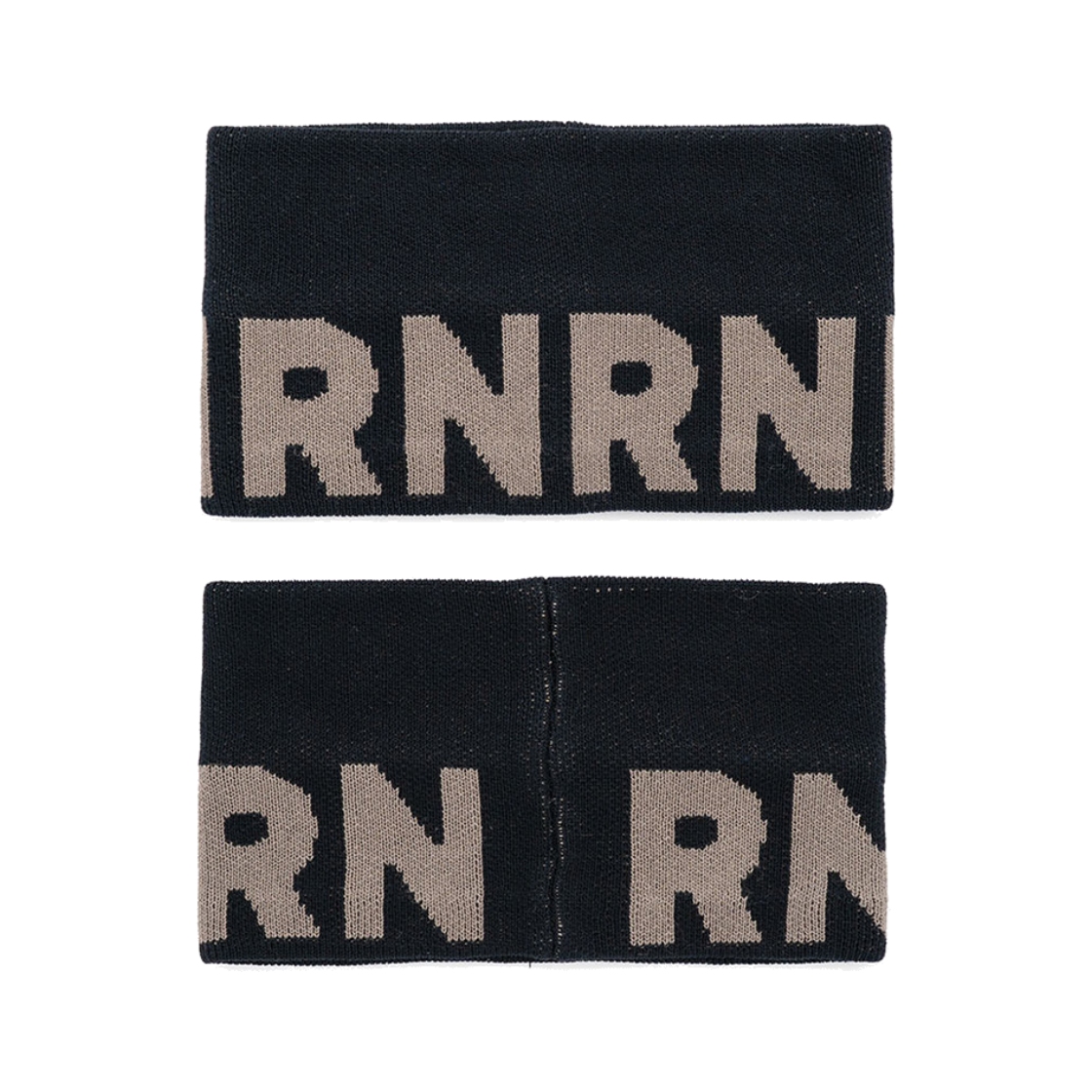 알엔알엔 아이스 레터링 헤드밴드 블랙 베이지(rnrn Ice Lettering Headband Black Beige)