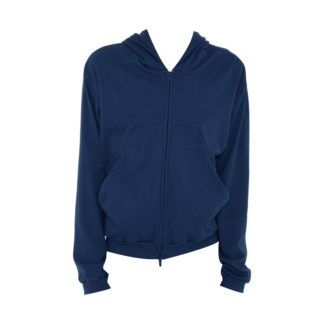 이니어 262 코튼 립 라이트웨이트 집 후드 페이디드 네이비(Innir 262 Cotton Rib Lightweight Zip Hoodie Faded Navy)